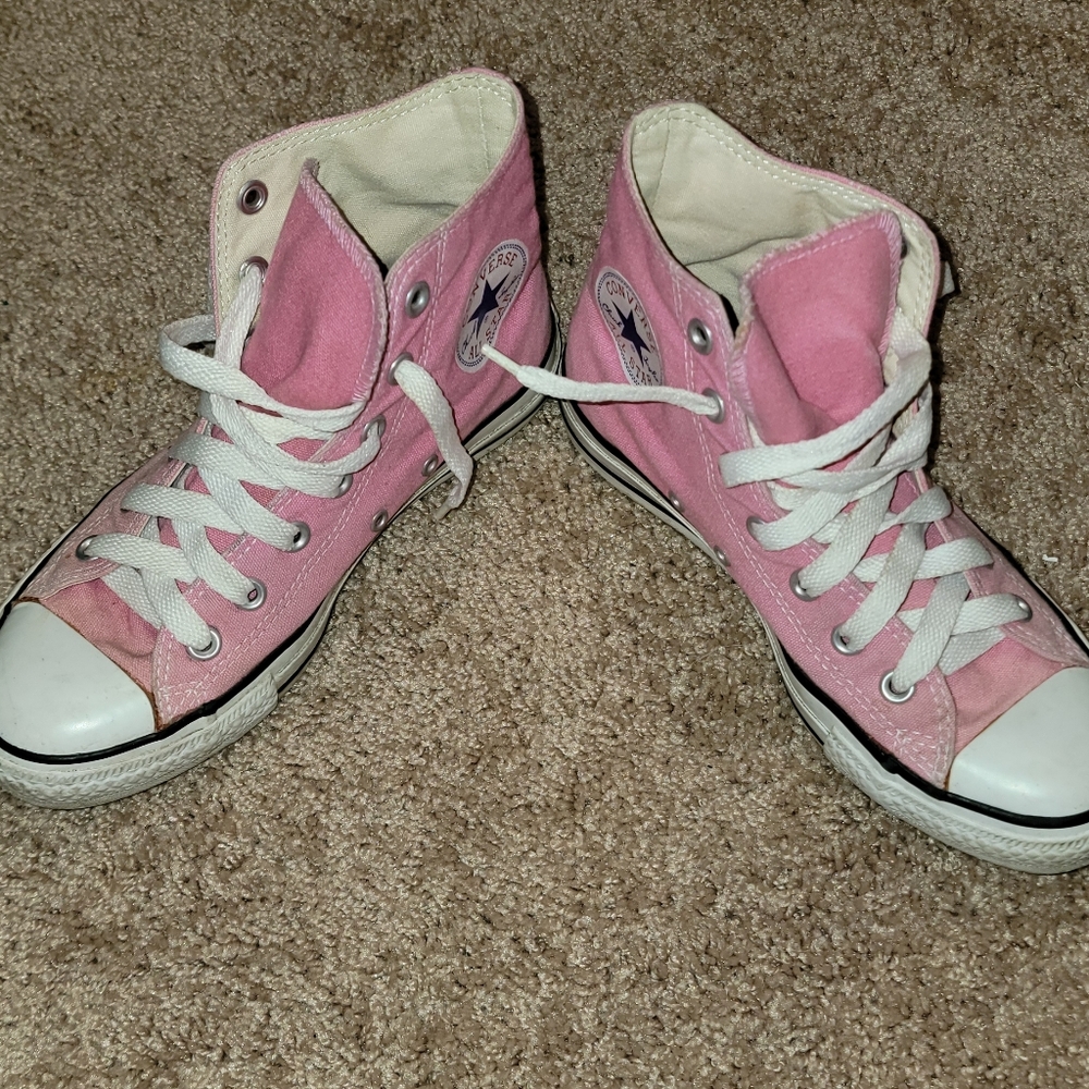 Converse Women's Pink Canvas High-Tops